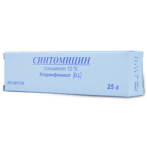 

Синтомицин линимент 10% 25 г Тульская ФФ, Синтомицин
