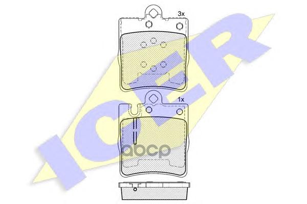 

Комплект тормозных колодок ICER 181312