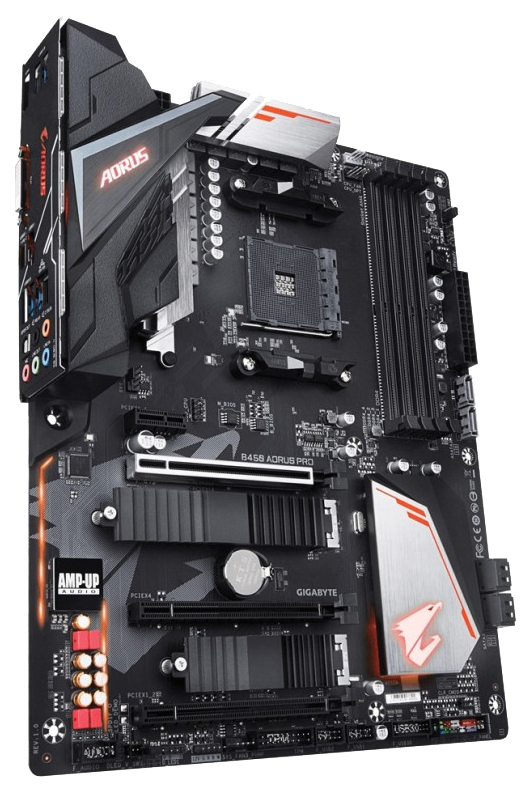 фото Материнская плата gigabyte b450 aorus pro