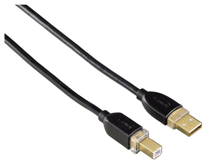 фото Кабель hama usb a-usb b, m-m 3м black (h-46772)