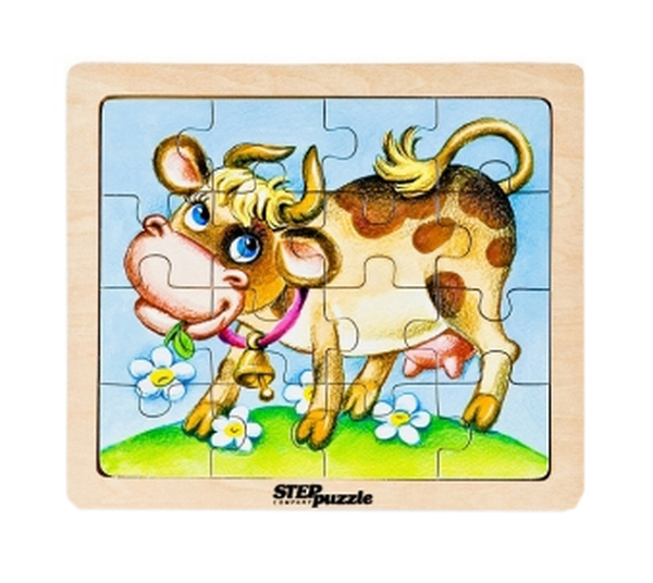 

Деревянная игрушка Step Puzzle Коровка, Многоцветный