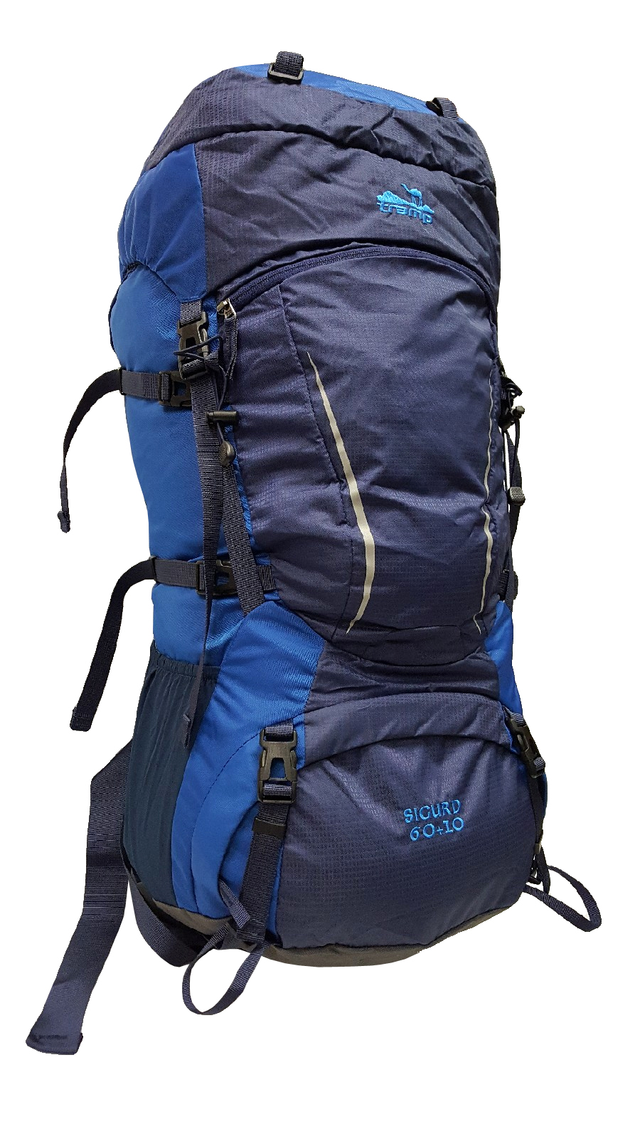 фото Туристический рюкзак tramp sigurd, синий, 60+10 л