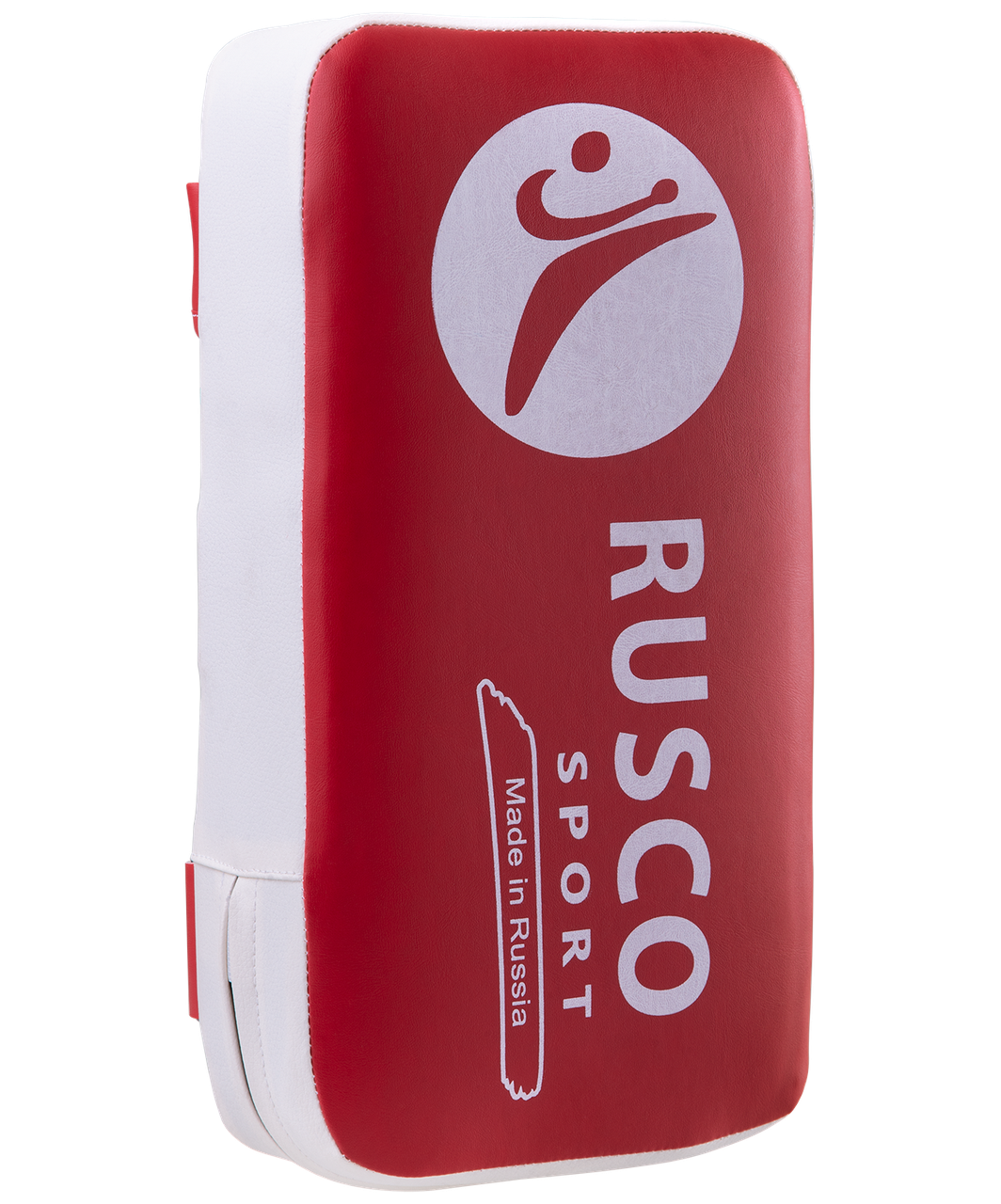 фото Макивара rusco sport, 2 ручки, кожзам, красно-белый