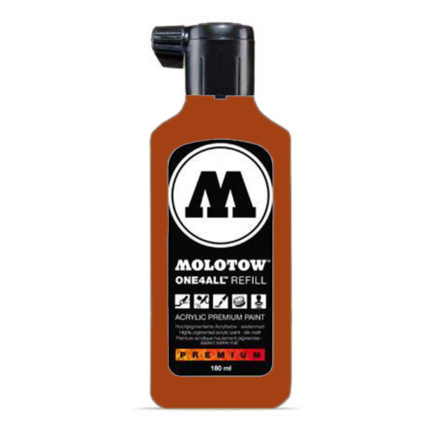 

Акриловая заправка для маркеров Molotow One4All 180мл, Коричневый, One4all 180мл Красный кирпич