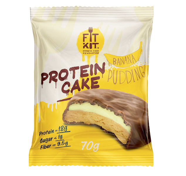 

Протеиновое печенье Fit Kit Protein Cake банановый пудинг 70 г