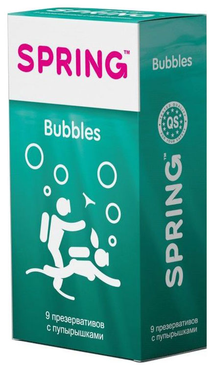 фото Презервативы spring bubbles с пупырышками 9 шт.