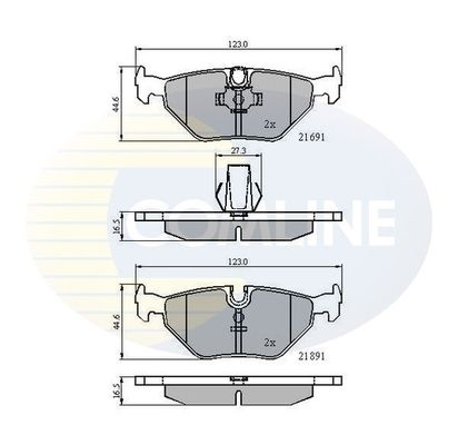 

Комплект тормозных колодок, дисковый тормоз COMLINE CBP01011