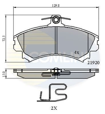 

Комплект тормозных колодок, дисковый тормоз COMLINE CBP3462