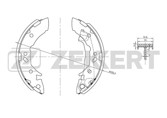 

Комплект тормозных колодок ZEKKERT BK-4217