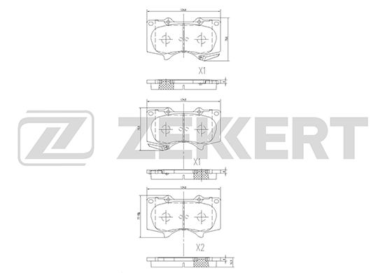 

Тормозные колодки ZEKKERT дисковые BS-2241