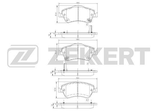 

Тормозные колодки ZEKKERT дисковые BS-2820