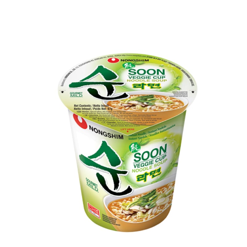 Лапша быстрого приготовления Soon Veggie овощная Nongshim стакан 67 г