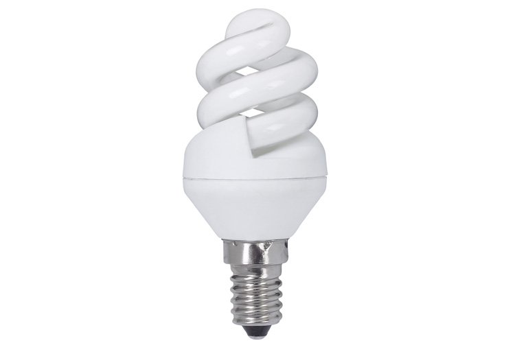 Лампа энергосберегающая, спираль 5W E14 теплый бел., экстра 89434