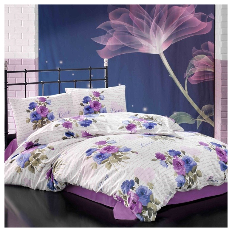 фото Комплект постельного белья irina home blancia евро фиолетовый