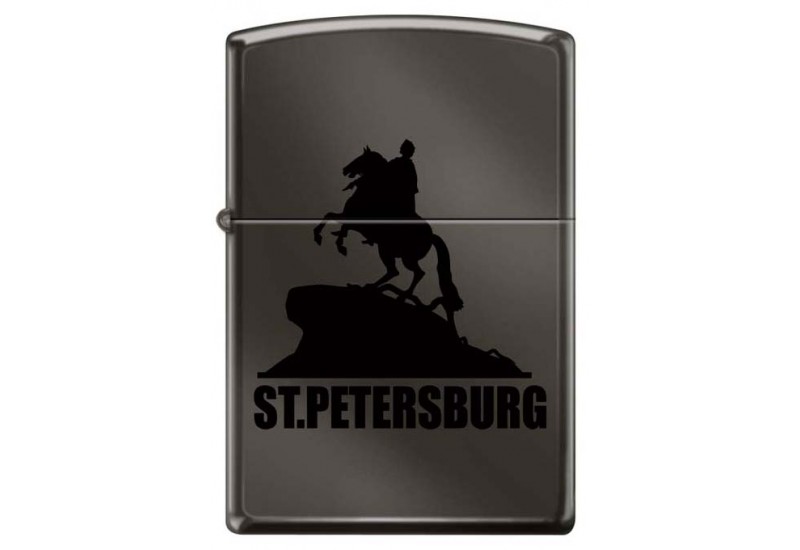 

Бензиновая зажигалка Zippo 150 ST Petersburg Black Ice, 150 ST Petersburg