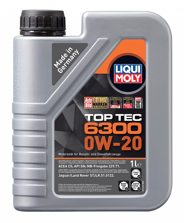 фото Liquimoly нс-синт. мот.масло top tec 6300 0w-20 sn c5 (1л) liqui moly