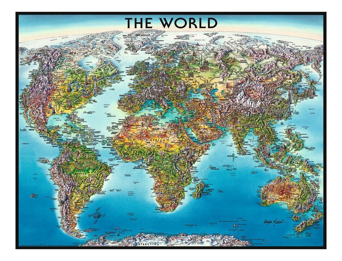 

Пазл Ravensburger 2000 деталей, Карта мира