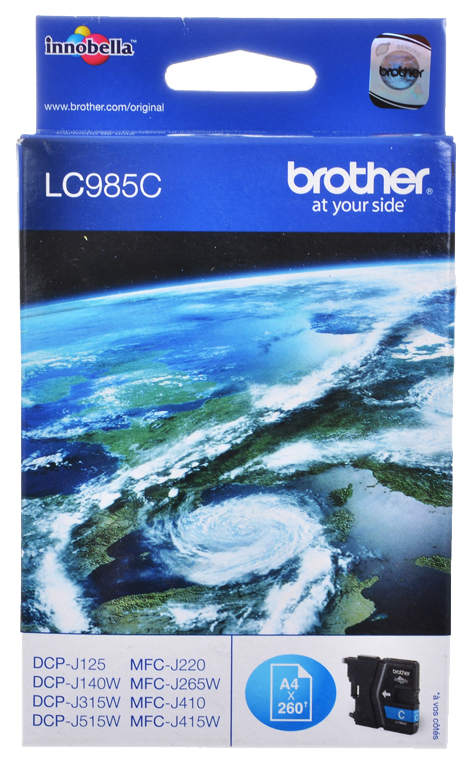 

Картридж для струйного принтера Brother LC-985C, голубой, оригинал, LC-985C