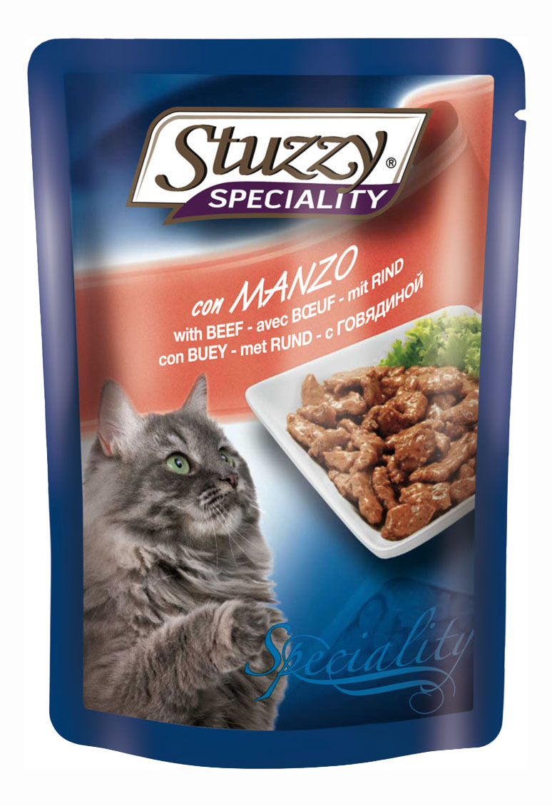 фото Влажный корм для кошек stuzzy speciality, говядина, 24шт, 100г