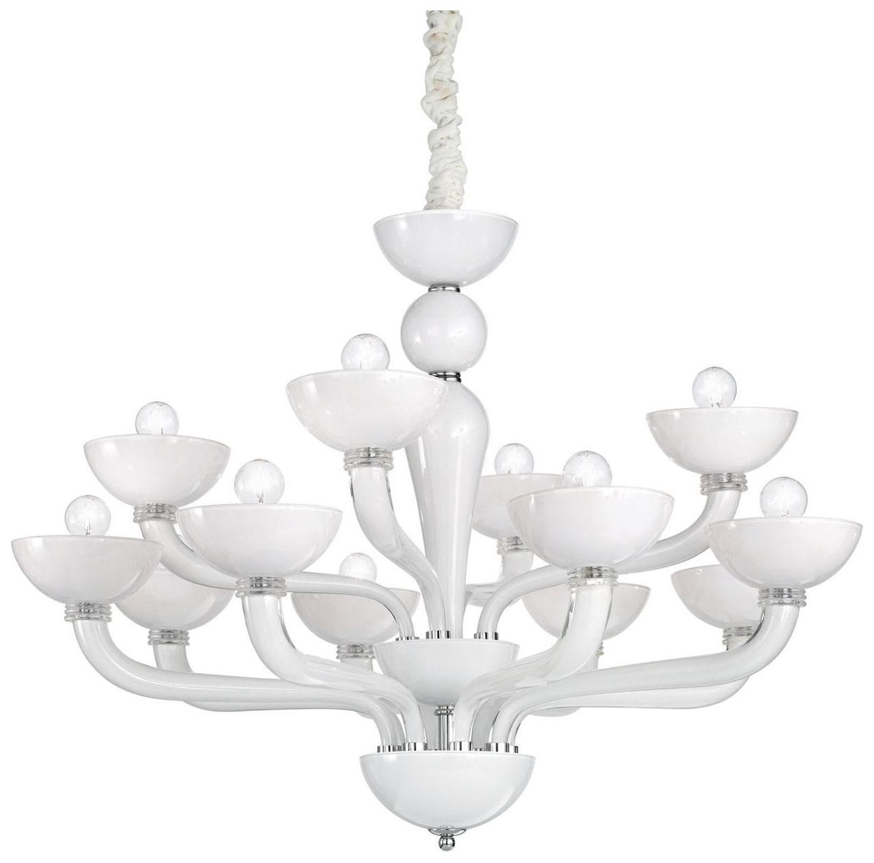 фото Люстра подвесная ideal lux casanova sp12 bianco