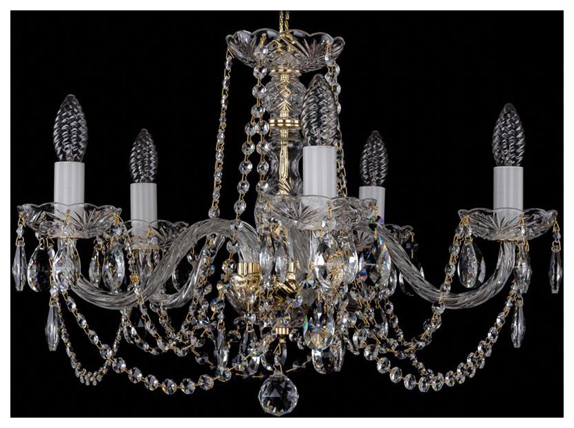 фото Люстра подвесная bohemia ivele crystal 1402/5/195/g