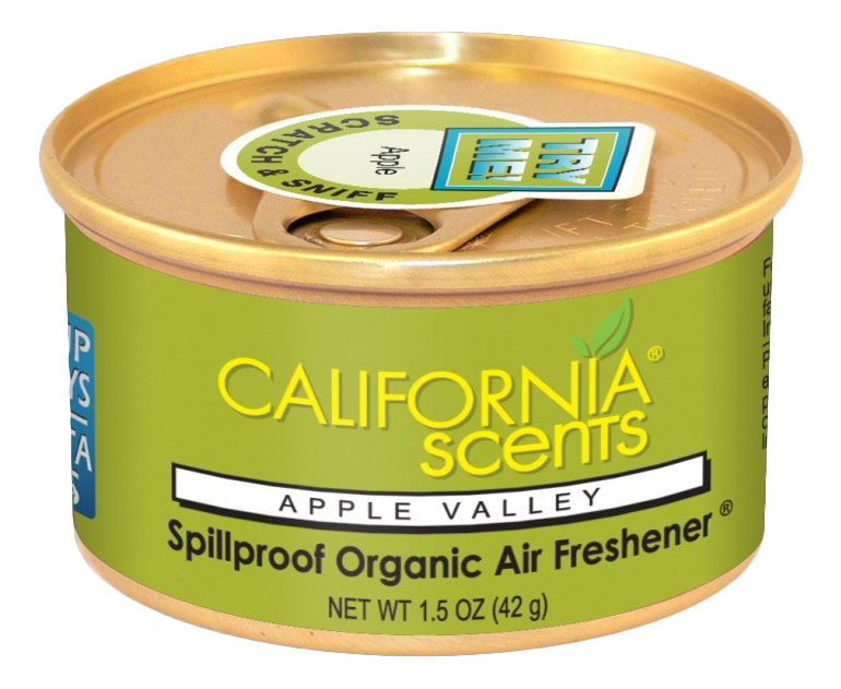 

Автомобильный ароматизатор California Scents Фруктовый, Яблочная Долина (CAN-023), автомобильный ароматизатор, под сиденье, органические, аромат Яблочная Долина, CAN-023