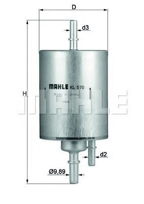 фото Фильтр топливный knecht kl570 mahle/knecht