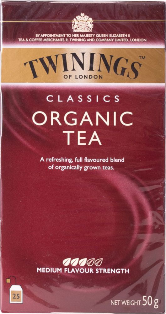 

Чай черный Twinings organic 25 пакетиков