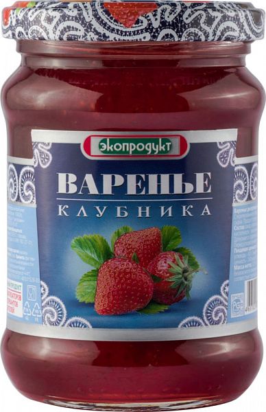 фото Варенье экопродукт клубника 325 г