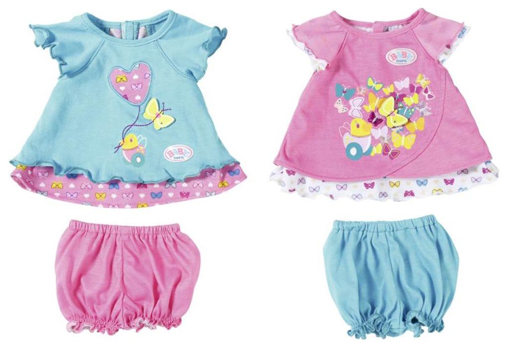 

Туника с шортиками для Baby Born Zapf Creation 823-552/823-965, Голубой;розовый