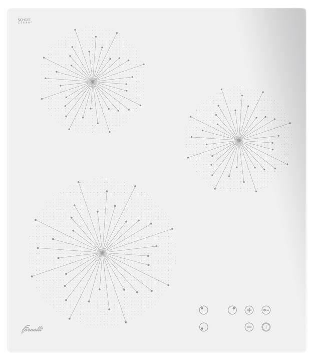 фото Встраиваемая варочная панель индукционная fornelli pi 45 inizio white
