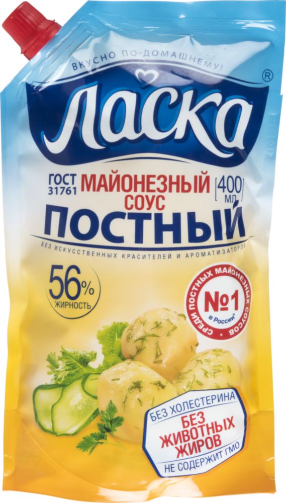 Майонезный соус Ласка постный 56% 380 г