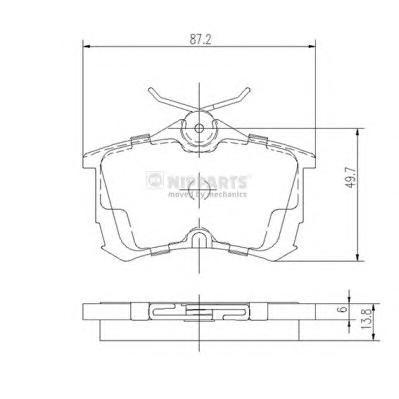 

Тормозные колодки дисковые Nipparts J3614015