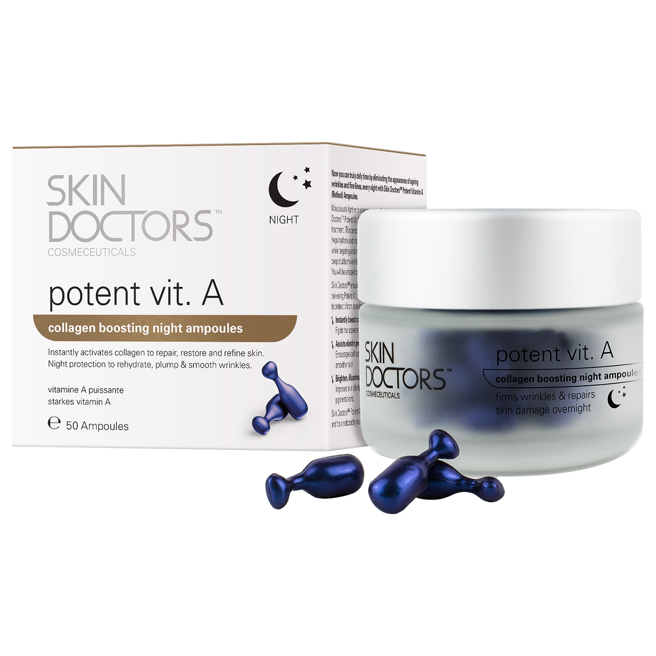 

Сыворотка для лица с Витамином А, SKIN DOCTORS Potent Vit. А, 50 капсул, Potent Vit. А