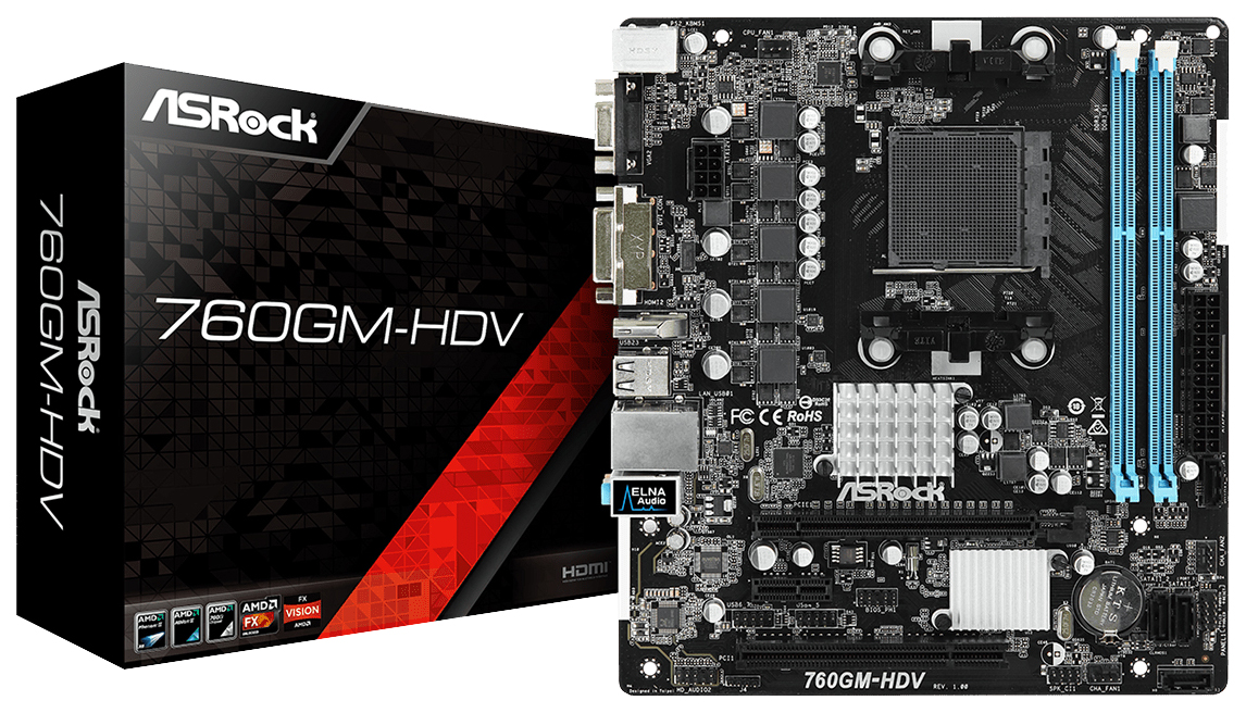 фото Материнская плата asrock 760gm-hdv