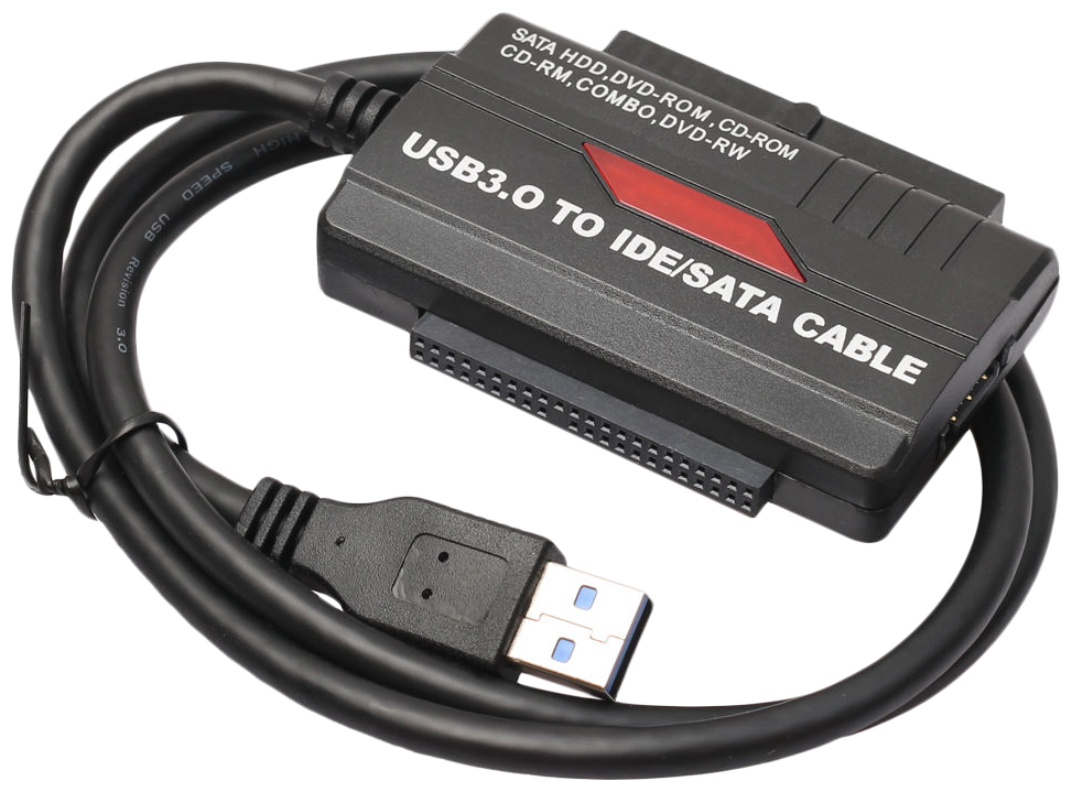 

Адаптер Orient USB A-SATA 7 pin/2xIDE, M-F Black (UHD-501), UHD-501