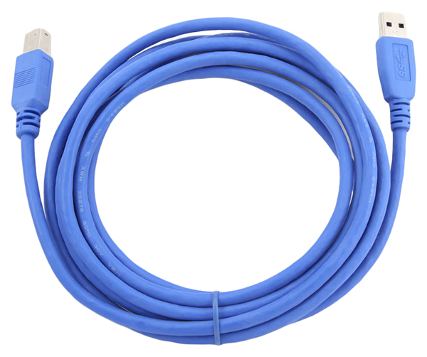 фото Кабель gembird usb a-usb b, m-m 3м blue (ccp-usb3-ambm-10)