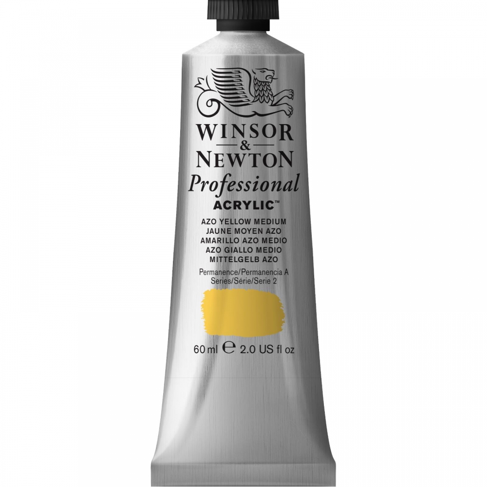 фото Акриловая краска winsor&newton artists средний желтый 60 мл