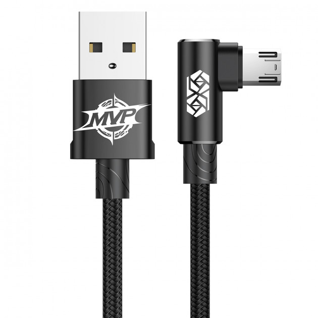 фото Кабель baseus mvp elbow reversible microusb 2m black