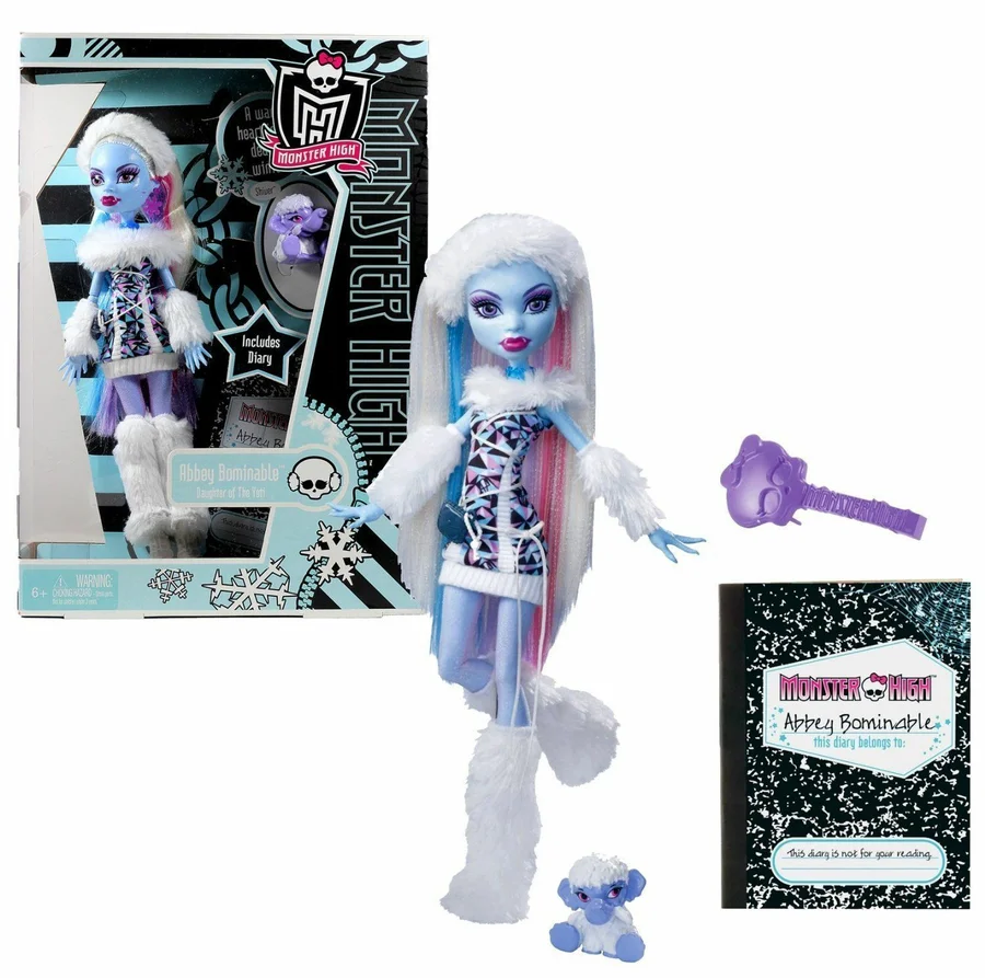 фото Кукла monster high эбби боминейбл базовая с питомцем v7988