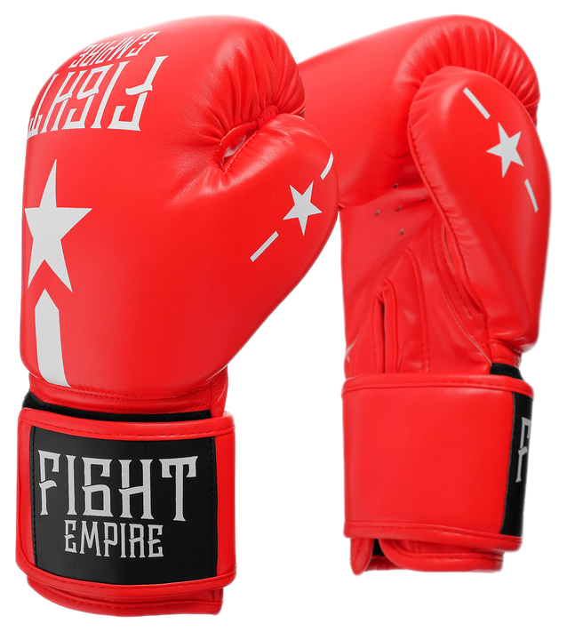 Боксерские перчатки Fight Empire 4153919 красные, 12 унций