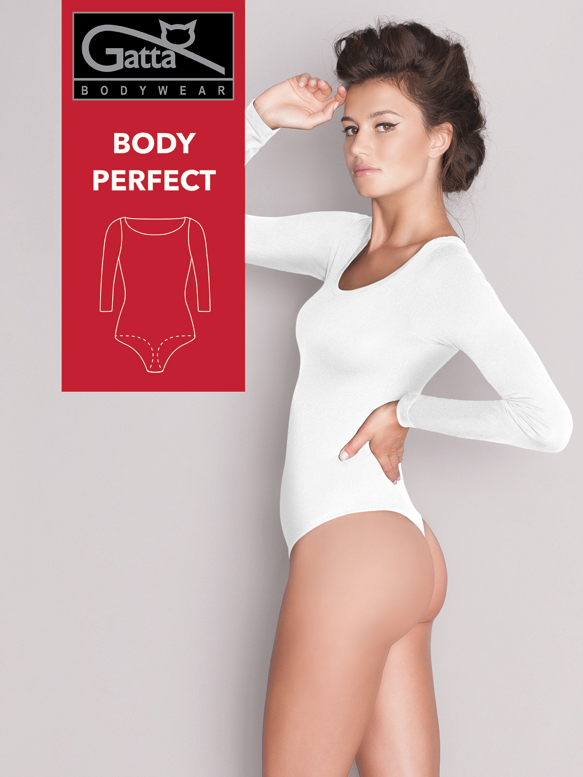 

Боди женское Gatta белое S, BODY PERFECT