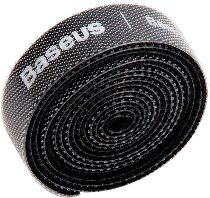 фото Органайзер проводов baseus rainbow circle velcro straps 1m acmgt-e01 (black)