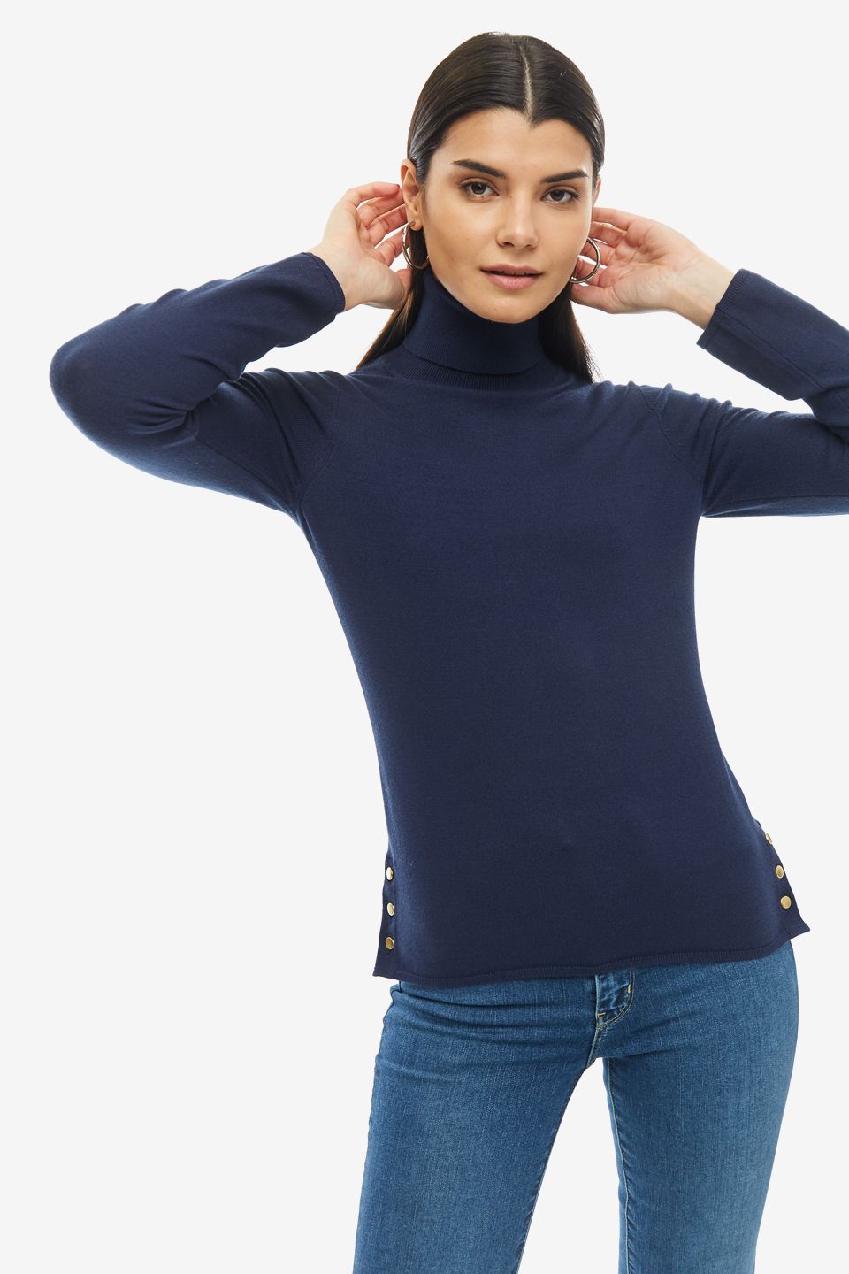 

Водолазка женская United Colors of Benetton 105MD2408_616 синяя XL, Синий, 105MD2408_616