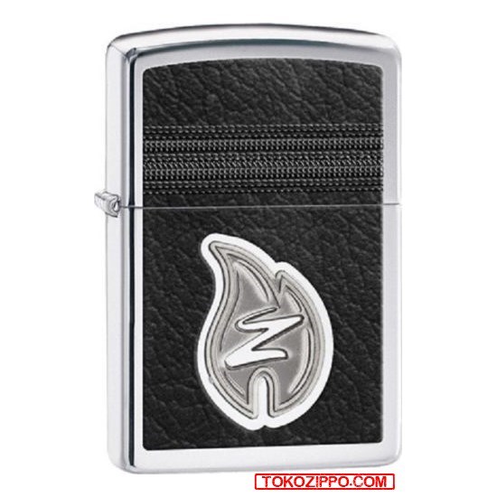 

Бензиновая зажигалка Zippo Leather Stitching with Z 28800 High Polish Chrome, Серебристый, Leather Stitching with Z 28800