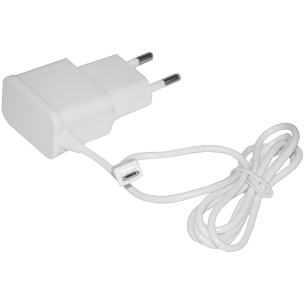 фото Сетевое зарядное устройство continent zn10-001wt, micro usb, 1 a, white