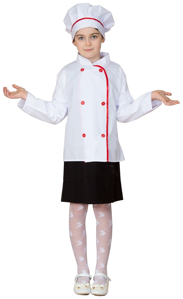 фото Карнавальный костюм учитель повар, цв. белый р.134