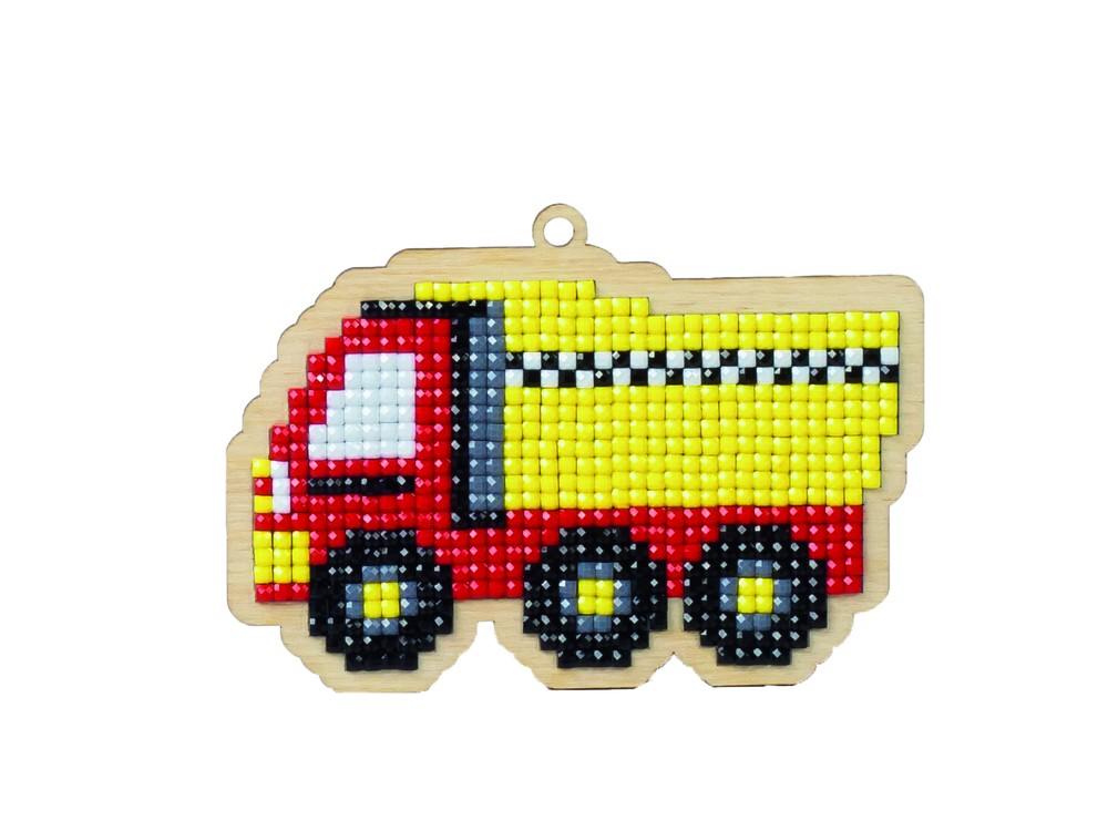 

Алмазная вышивка на дереве Гранни Wood Грузовичок, 9,8x6,9 см, Грузовичок