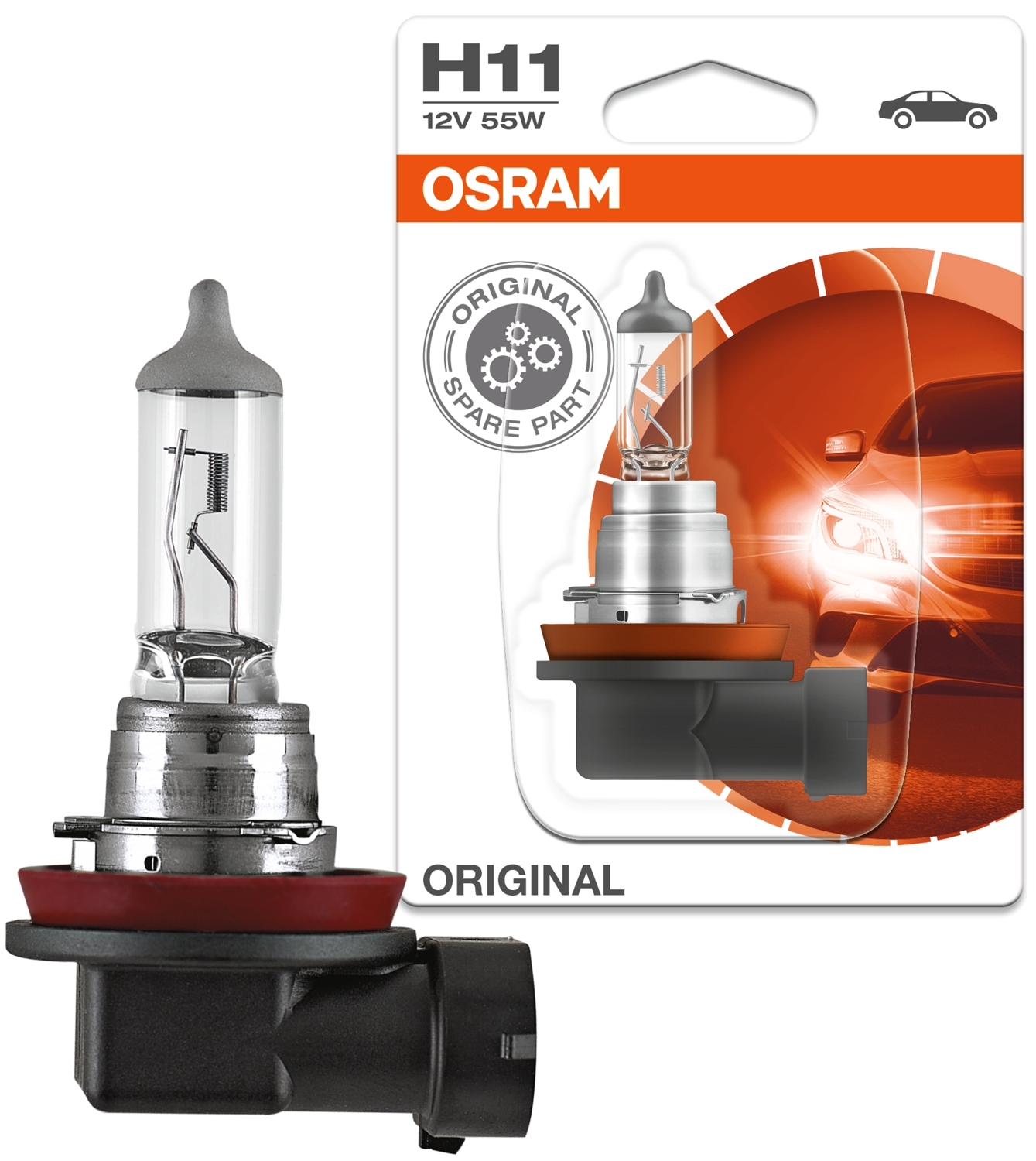 фото H11 12v (55w) лампа [блистер 1шт.] osram арт. 64211-01b