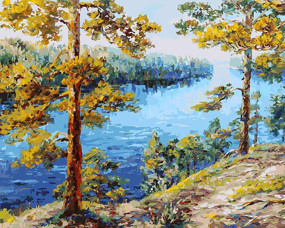 

Картина по номерам Белоснежка Валаам, 40x50, Валаам